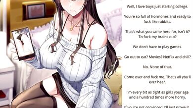 You got catfished by a horny milf! Hentai Caption Dub