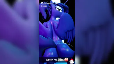 The sexy Luna takes a selfie on Snapchat, her naked body exposed to the world as she teases and pleasures herself with a vibrator