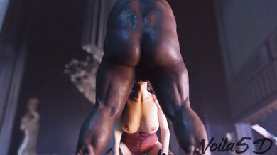 Ava Gets Her Holes Fully Stuffed by Two Huge BBC Dongs [Voila5D]