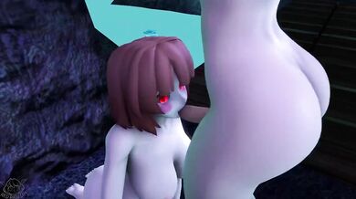 The Hottest Blowjob Ever: Chara the Futa Sucks and Swallows