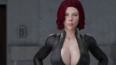 Watch as the Black Widow gets interrogated in a sexy way by her captor!