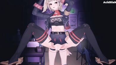 The hot and steamy lesbian sex between Burnice and Qingyi in their futa outfits is full on desperation as they moan with pleasure!