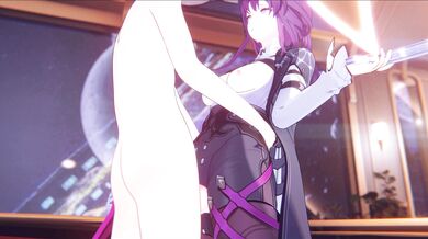 Megan Fox in Kafkas Honkai Star Rail: Megaeras Outfit 1