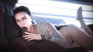 Best friends with benefits: Rey gives a blowjob to her friend