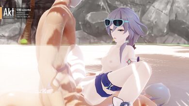 Busty Asian babe Fu Hua from Honkai Impact 3 has a wild ride with her lover