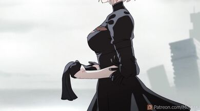 Unwinding with 2B and Mujita in the Bedroom [Hentai]