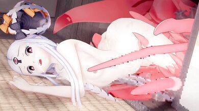 Watch as Abigail gets up close and personal with a tentacle monster in this steamy hentai porn video!