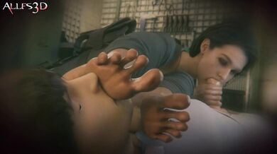 Watch Jill Valentine as she takes a big dick in her mouth while sniffing at feet