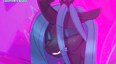 A young girl named Chrysalis is taken to a secret room by her queen, where she is for*ced into having sex with the queens dog