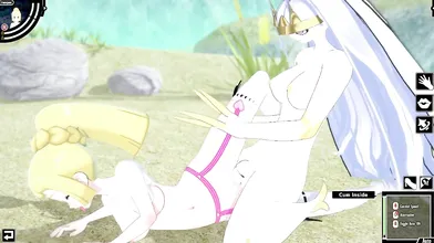pokemon Lillie is bred by Pheromosa futa hentai