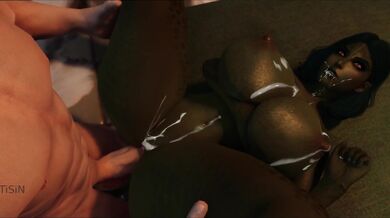 The sexy cat girl and dragon girl get it on with the Dragonborn in this hot hentai porn video