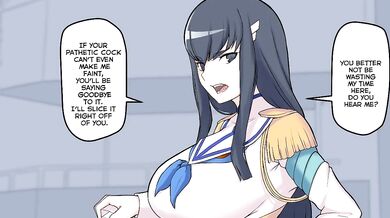 The short comic dub version of Satsuki Kiryuin getting her ass fucked