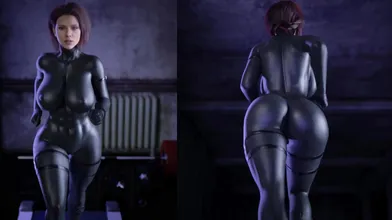 Watch hot MILF Black Widow doing her intense workout in the park, with a sexy and slutty attitude