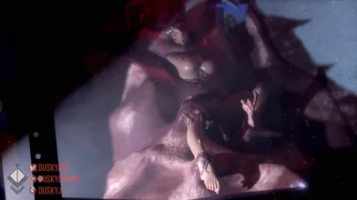 Jill Valentine In A Tentacle Wall Trap