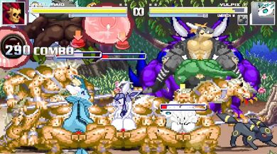 Gnolls infiltrate the forest and capture Vulpix and her Eevee friends for their perverted desires