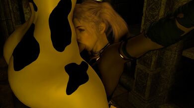 Adventure of Lina and Amara, Futa Facefuck in the Dungeon