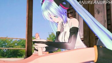 Miku Hatsune Gets Fucked on a Colorful Stage!