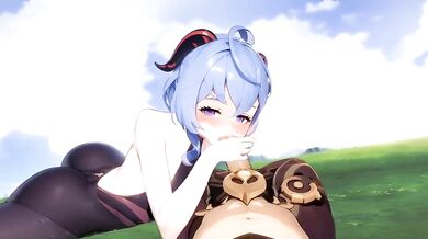 Watch as two sexy girls, Ganyu and Brinjo, tease and please each other with their naughty toys