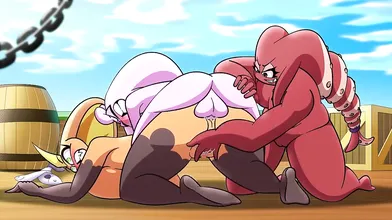 Brall and Qper have a first-time anal experience with Pink Shonen in Anal Adventure