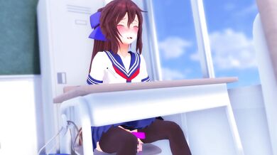 The Naughty Teacher and Her Futanari Student in Public School!