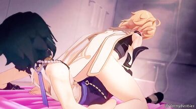 The XXX-rated adventures of Aether and Xiao in the ethereal realm!