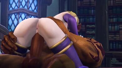 Reverse Cowgirl: Jaina gets F*cked by Garrosh in a Backward Riding Position