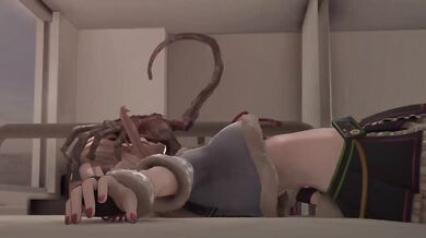 Dyson MMM takes on the facehugger in a throat-fucking frenzy, as he gets Mokota ready for impregnation