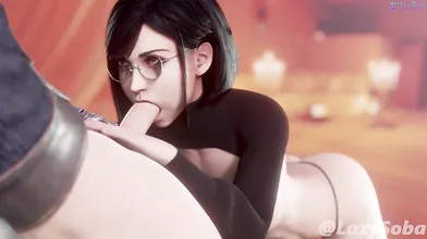 Final Fantasys Ultimate Oral Experience: Short-haired Tifas Blowjob Adventure