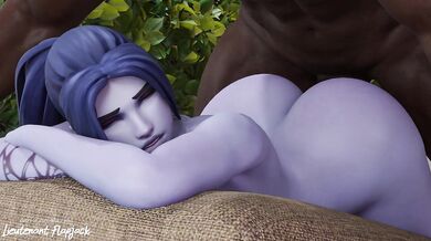 This is a story about Widowmaker, an assassin who takes a break from killing to indulge in some BBC with her favorite flapjack