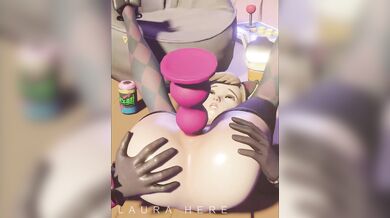 Watch as Dva uses her mech to penetrate Lauras asshole with a butt plug!