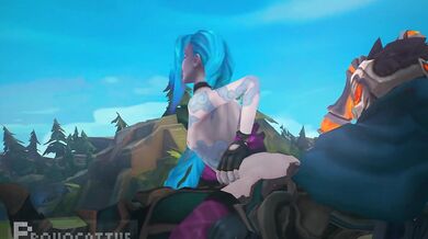 Jinx ganking the mid-lane !