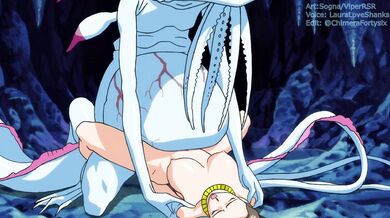 A sexy lady gets violated by a slimy sea monster in this hentai porn video!