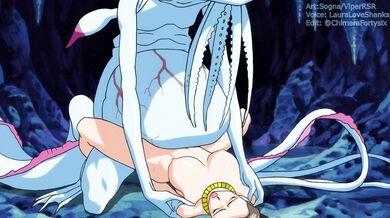A sexy lady gets violated by a slimy sea monster in this hentai porn video!
