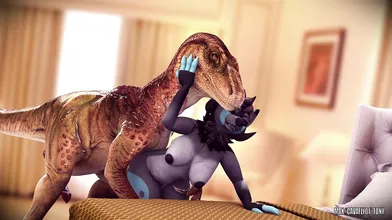Dage, the raptor enthusiast, gets his fix in this hentai porn video