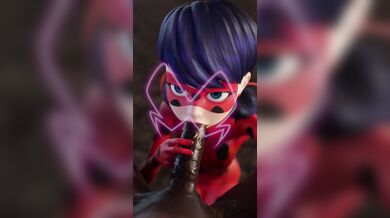 Watch as Ladybug gets her mouth stuffed with cum by a horny man in this alt version of the blowjob scene