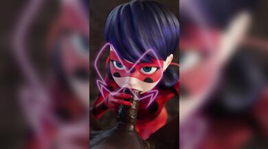 Watch as Ladybug gets her mouth stuffed with cum by a horny man in this alt version of the blowjob scene