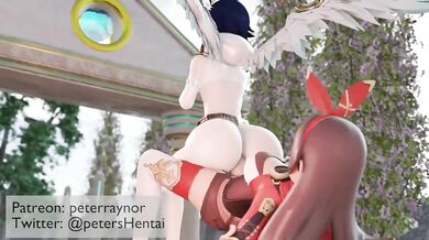 Male-to-Female Transgendered Futanari Futa Amber Takes Femboy Venti in Anal Creampie