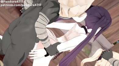 Mona and Fischl get pounded by Hilichurls