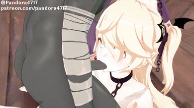 Mona and Fischl get pounded by Hilichurls