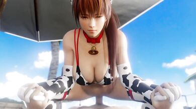 Riding the Wave with Kasumi on the Beach