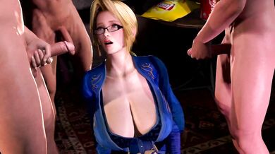 Helana Surrounded by Dicks [Arnoldthehero]