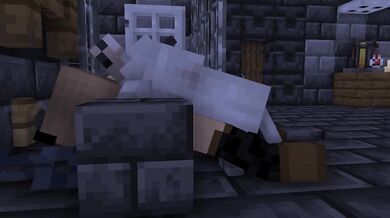The naughty Minecraft cat girl gets pounded by a wolf in this hot porn video!