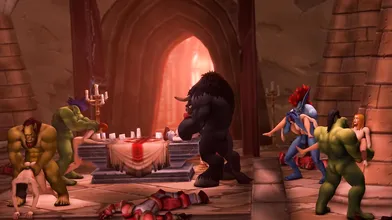 Sally Whitepussy gets pounded by a Horde orgy
