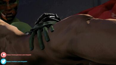 Watch this full-length futa porn video where an orcish maiden rides a human cock with her massive futanari ass