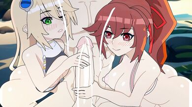 Tentacle Fuck Fest on the BlazBlue Beach!