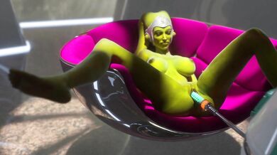 Bionic Droid Gets Assaulted By Twilek Slave Queen