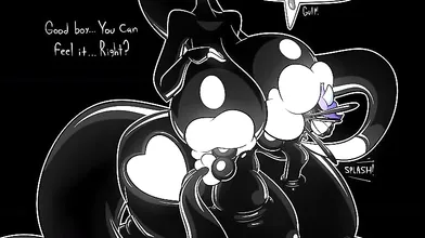 Watch as our gorilla transforms a futa into an invisible being in this hot porn video!