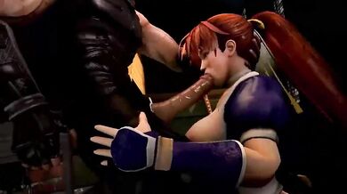 Ryu Hayabusa gets fucked by Kasumi Onagi in a steamy hentai threesome!