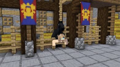 Watch Minecraft characters have hot sex with four horses in this exciting porn video!