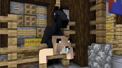 Watch Minecraft characters have hot sex with four horses in this exciting porn video!
